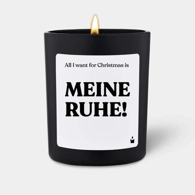 Duftkerze Schwarz Flowery All I want for Christmas is meine Ruhe! von ChattyCandles