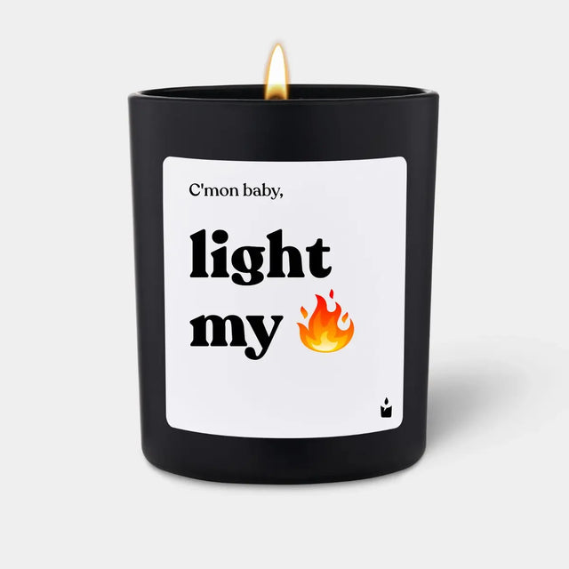 Duftkerze Schwarz Flowery C'mon baby, light my fire von ChattyCandles