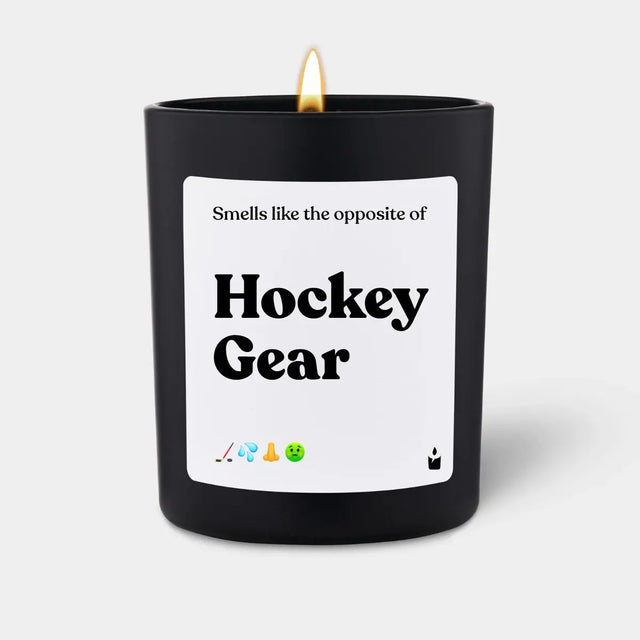 Duftkerze Schwarz Woody Hockey Gear von ChattyCandles