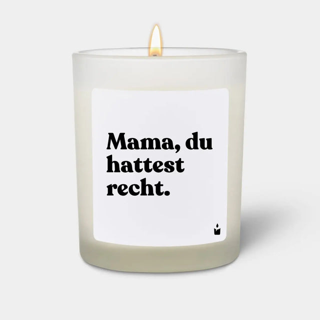 Duftkerze Weiss Woody Mama, du hattest recht. von ChattyCandles
