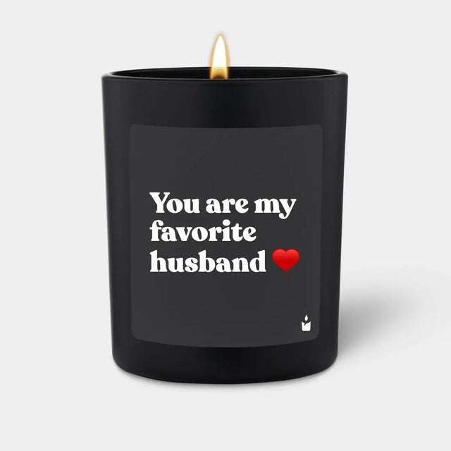 Duftkerze Schwarz Flowery You are my favorite husband von ChattyCandles