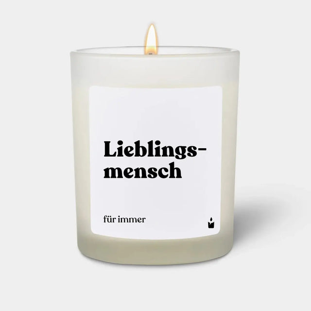 Duftkerze Weiss Flowery Lieblingsmensch von ChattyCandles