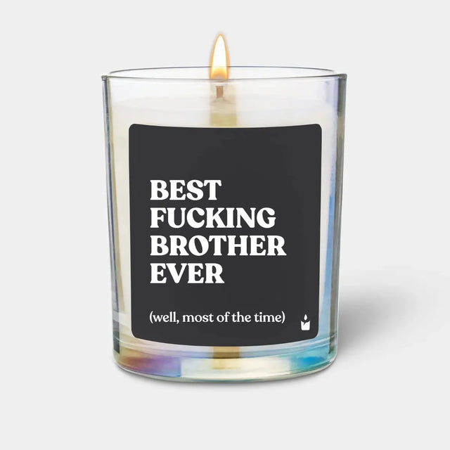 Duftkerze Rainbow Flowery Best fucking brother ever von ChattyCandles