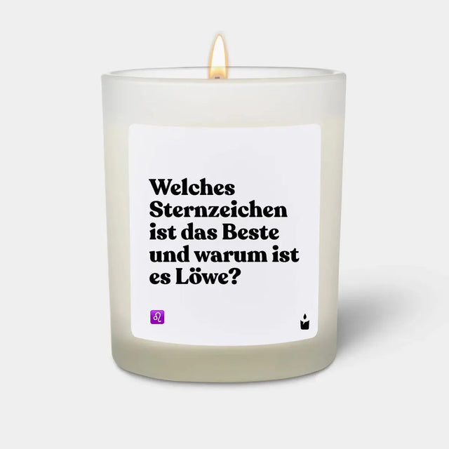 Duftkerze Weiss Flowery Welches Sternzeichen ist das Beste und warum ist es Löwe? von ChattyCandles