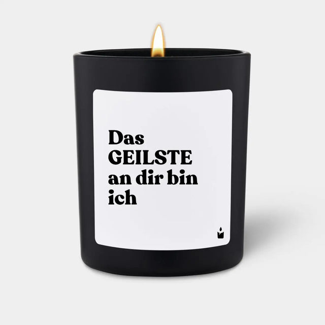 Duftkerze Schwarz Woody Das GEILSTE an dir bin ich von ChattyCandles