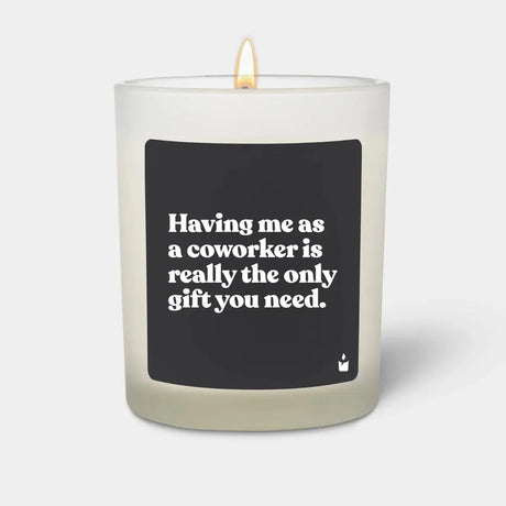 Duftkerze Weiss Woody Having me as a coworker is really the only gift you need. von ChattyCandles