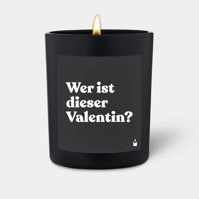 Duftkerze Schwarz Flowery Wer ist dieser Valentin? von ChattyCandles