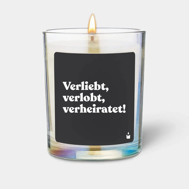 Duftkerze Rainbow Woody Verliebt, verlobt, verheiratet! von ChattyCandles