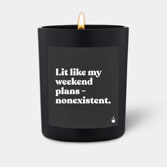 Duftkerze Schwarz Flowery Lit like my weekend plans - nonexistent. von ChattyCandles