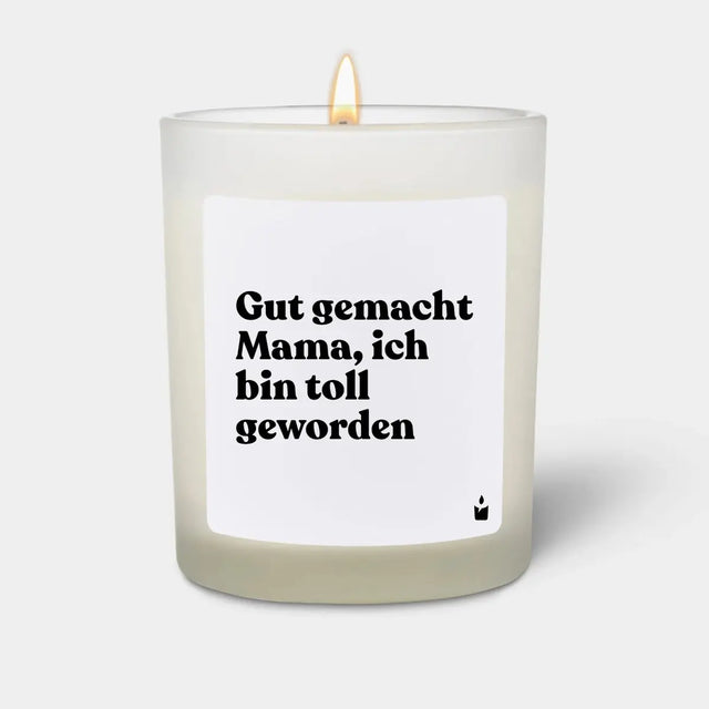 Duftkerze Weiss Flowery Gut gemacht Mama, ich bin toll geworden von ChattyCandles