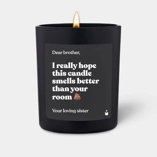 Duftkerze Schwarz Flowery I really hope this candle smells better than your room von ChattyCandles