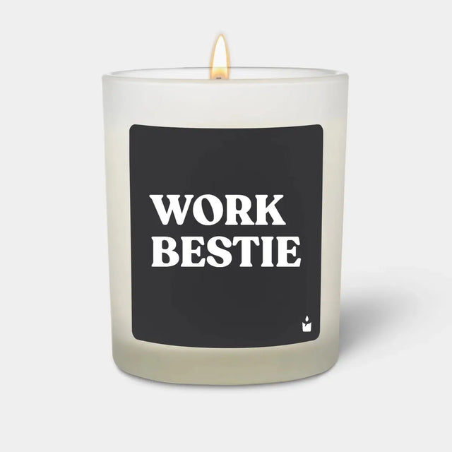Duftkerze Weiss Woody Work Bestie von ChattyCandles