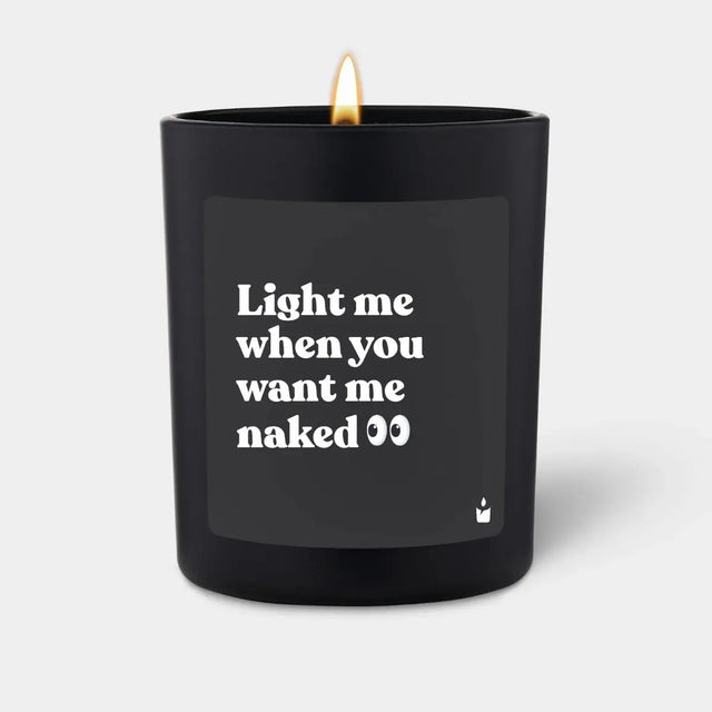 Duftkerze Schwarz Woody Light me when you want me naked von ChattyCandles