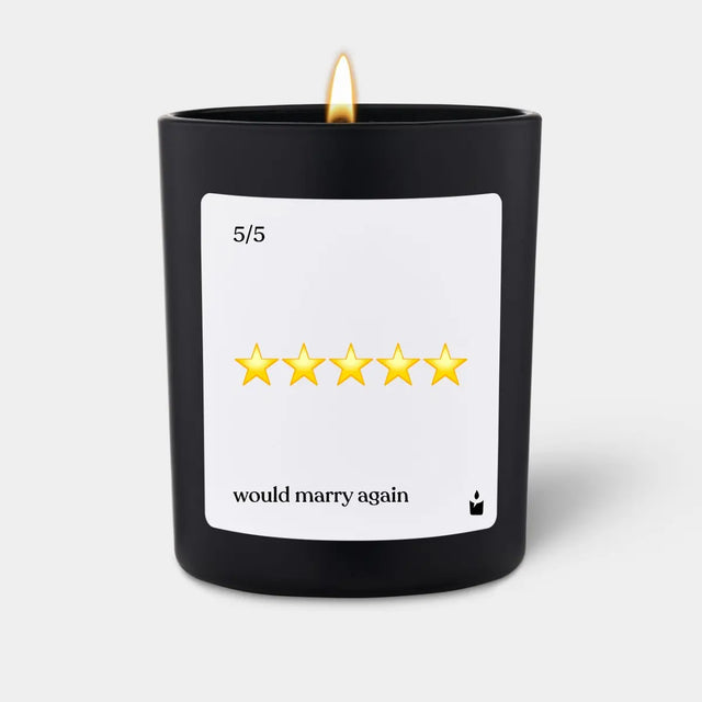 Duftkerze Schwarz Flowery 5/5 would marry again von ChattyCandles