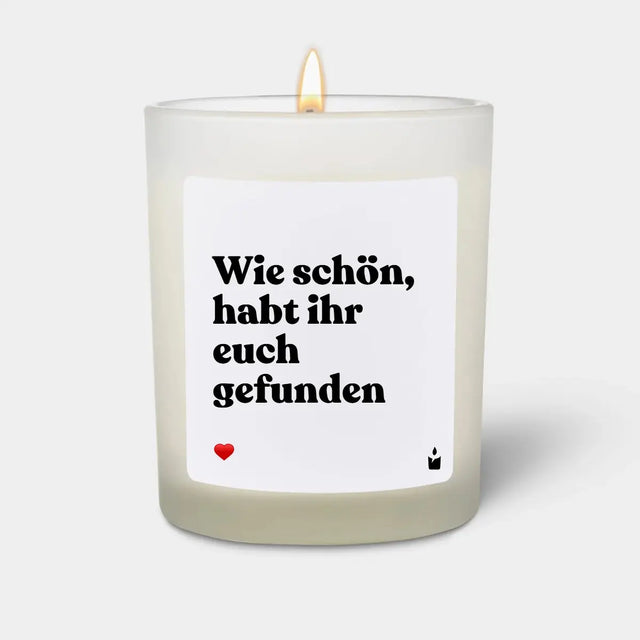 Duftkerze Weiss Woody Wie schön, habt ihr euch gefunden von ChattyCandles