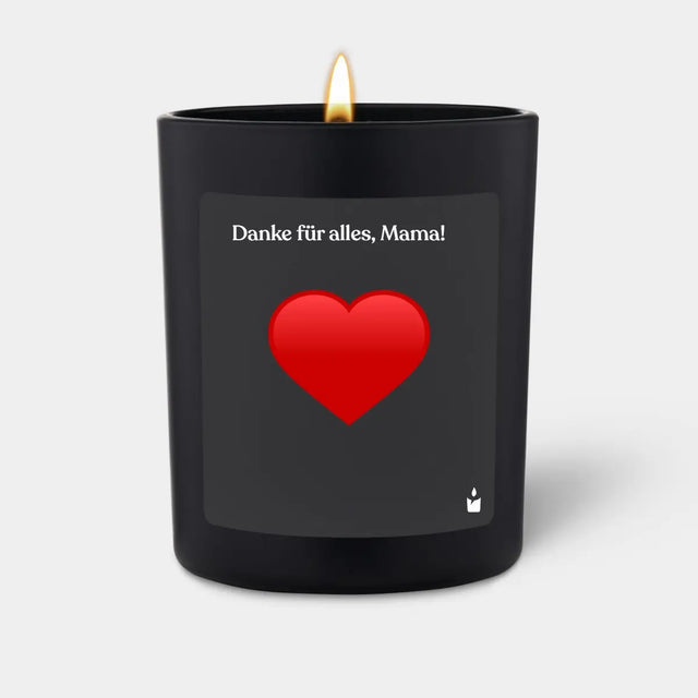Duftkerze Schwarz Woody Danke für alles, Mama! von ChattyCandles