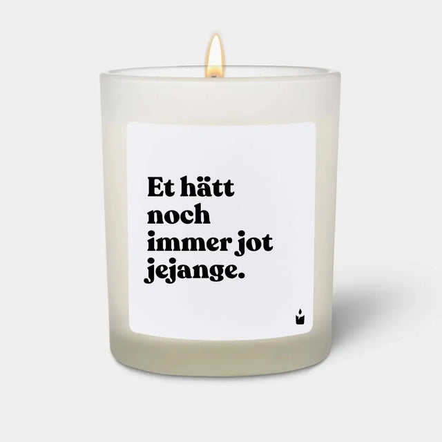 Duftkerze Weiss Woody Et hätt noch immer jot jejange. von ChattyCandles