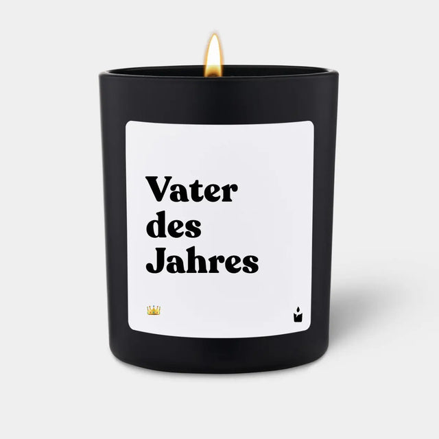 Duftkerze Schwarz Woody Vater des Jahres von ChattyCandles