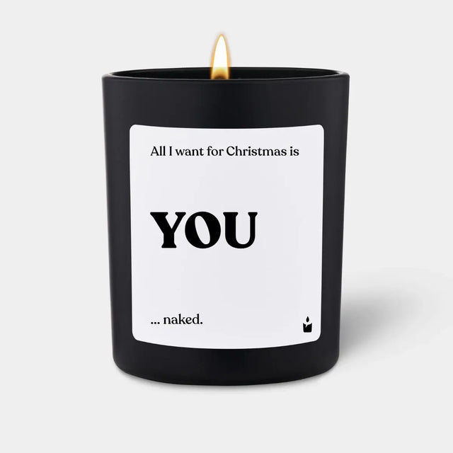 Duftkerze Schwarz Woody All I want for Christmas is you von ChattyCandles