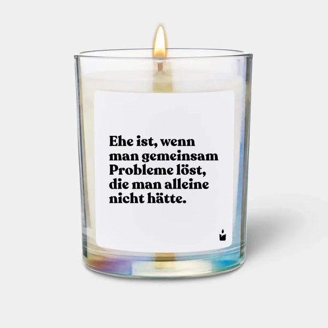 Duftkerze Rainbow Flowery Ehe ist, wenn man gemeinsam Probleme löst, die man alleine nicht hätte. von ChattyCandles