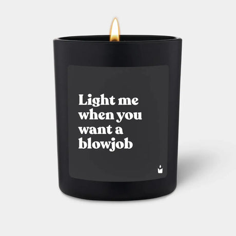 Duftkerze Schwarz Flowery Light me when you want a blowjob von ChattyCandles