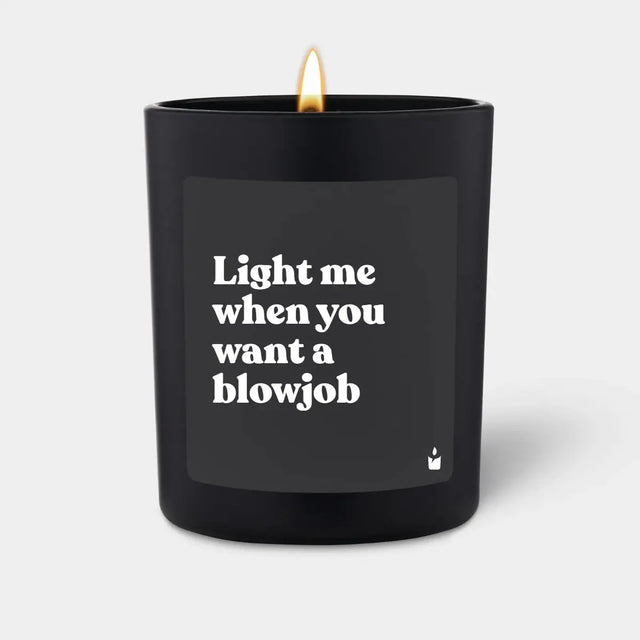 Duftkerze Schwarz Flowery Light me when you want a blowjob von ChattyCandles