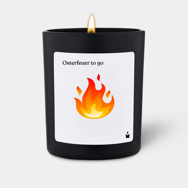 Duftkerze Schwarz Flowery Osterfeuer to go von ChattyCandles