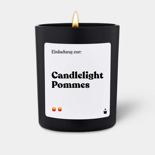 Duftkerze Schwarz Flowery Candlelight Pommes von ChattyCandles
