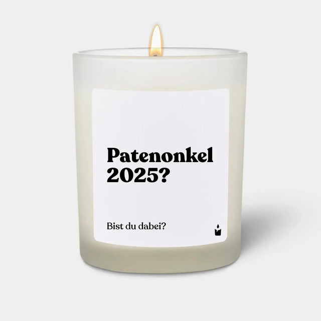 Duftkerze Weiss Flowery Patenonkel 2025? Bist du dabei? von ChattyCandles