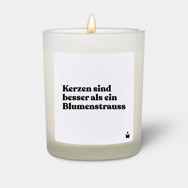 Duftkerze Weiss Woody Kerzen sind besser als ein Blumenstrauss von ChattyCandles
