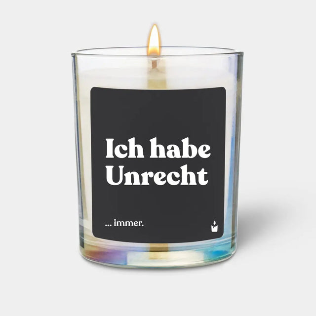 Duftkerze Rainbow Woody Ich habe Unrecht von ChattyCandles