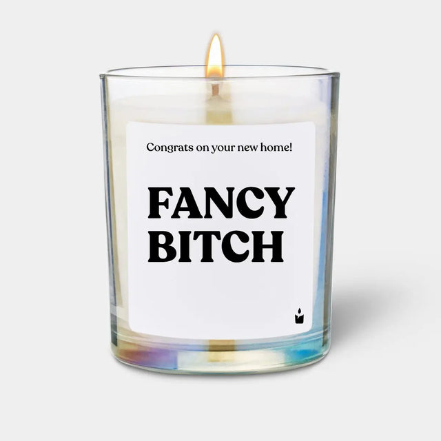 Duftkerze Rainbow Flowery Fancy Bitch. Congrats on your new home! von ChattyCandles