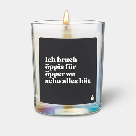 Duftkerze Rainbow Flowery Ich bruch öppis für öpper wo scho alles hät von ChattyCandles