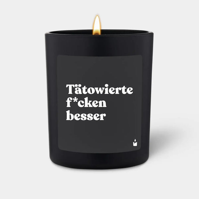 Duftkerze Schwarz Woody Tätowierte f*cken besser von ChattyCandles