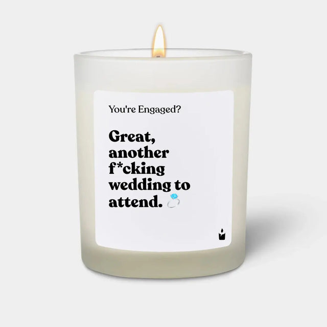 Duftkerze Weiss Woody Great, another f*cking wedding to attend von ChattyCandles