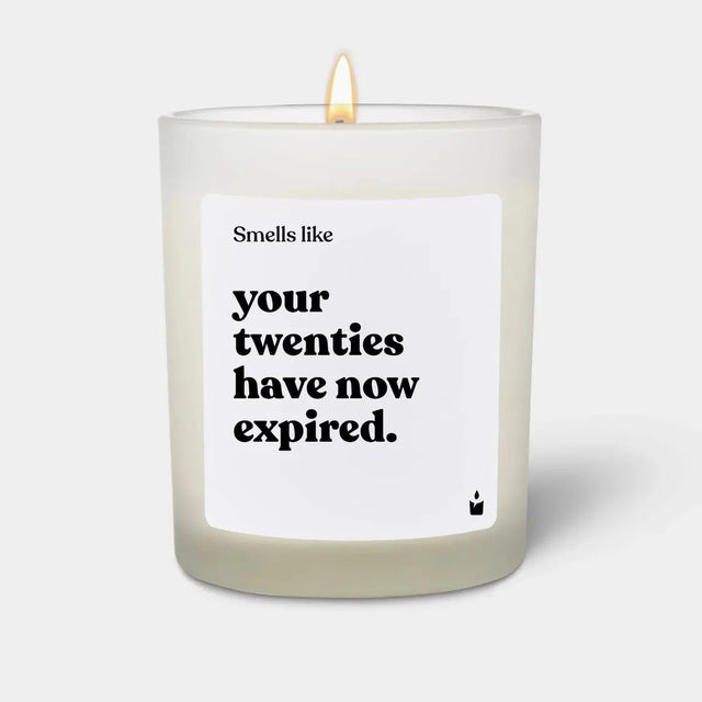 Duftkerze Weiss Woody Smells like your twenties have now expired. von ChattyCandles