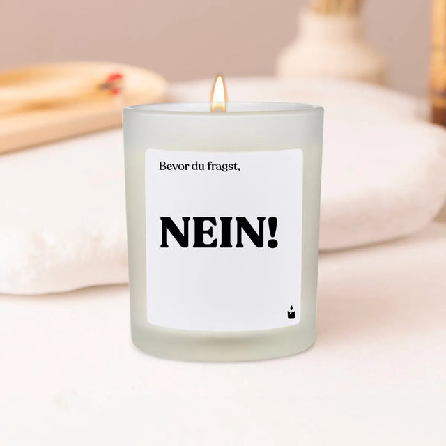 Duftkerze Weiss Woody Bevor du fragst, Nein! von ChattyCandles