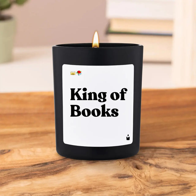 Duftkerze Schwarz Flowery King of Books von ChattyCandles