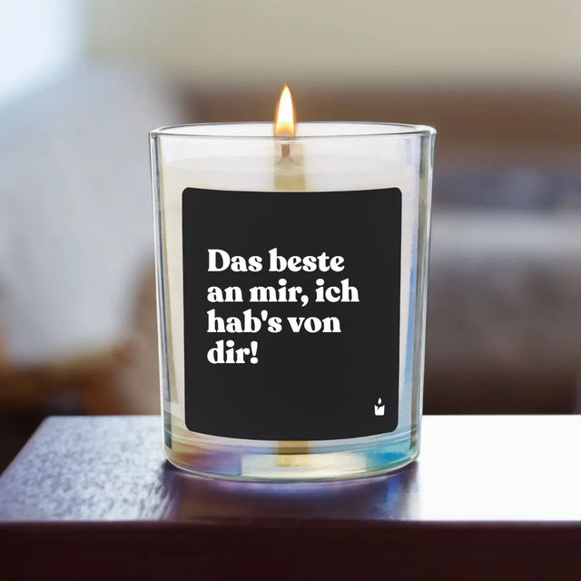 Duftkerze Rainbow Woody Das beste an mir, ich hab's von dir! von ChattyCandles