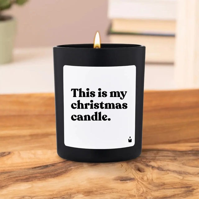 Duftkerze Schwarz Flowery This is my christmas candle. von ChattyCandles