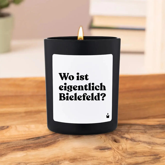 Duftkerze Schwarz Flowery Wo ist eigentlich Bielefeld? von ChattyCandles