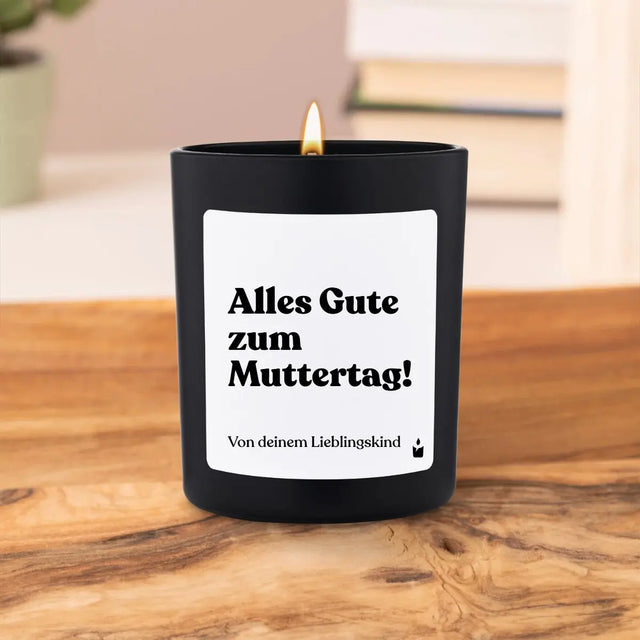 Duftkerze Schwarz Flowery Alles Gute zum Muttertag! von ChattyCandles