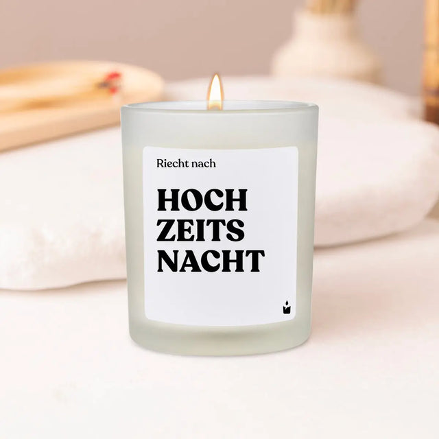 Duftkerze Weiss Woody Riecht nach Hochzeitsnacht von ChattyCandles