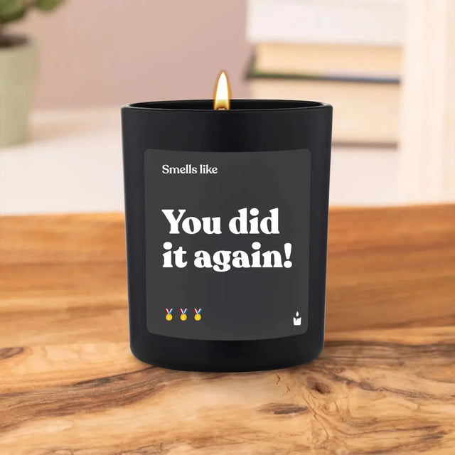 Duftkerze Schwarz Flowery You did it again! von ChattyCandles