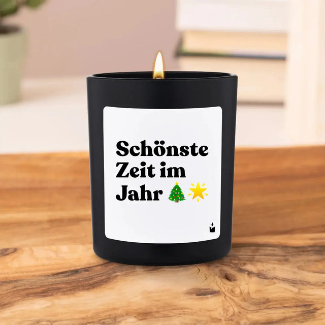 Duftkerze Schwarz Woody Schönste Zeit im Jahr von ChattyCandles