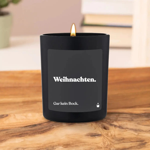 Duftkerze Schwarz Flowery Weihnachten. Gar kein Bock. von ChattyCandles