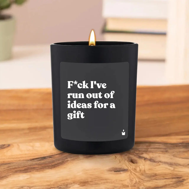 Duftkerze Schwarz Flowery F*ck I've run out of ideas for a gift von ChattyCandles