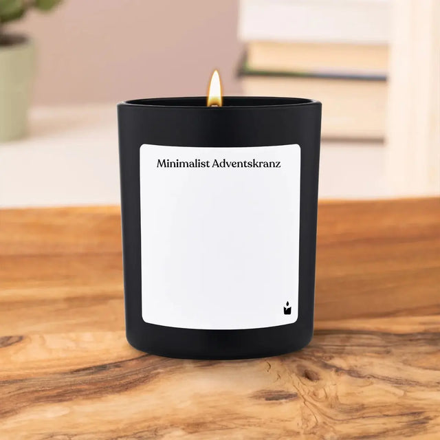 Duftkerze Schwarz Woody Minimalist Adventskranz von ChattyCandles