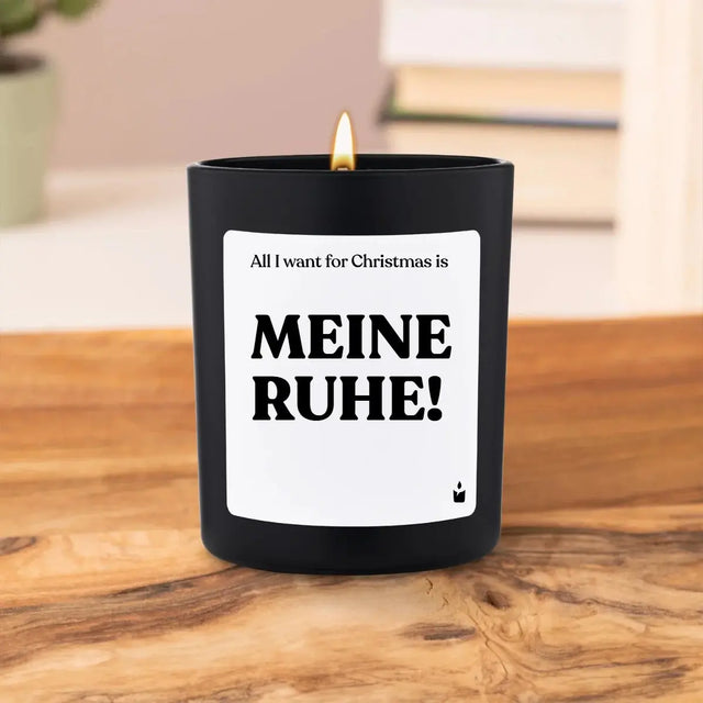 Duftkerze Schwarz Flowery All I want for Christmas is meine Ruhe! von ChattyCandles