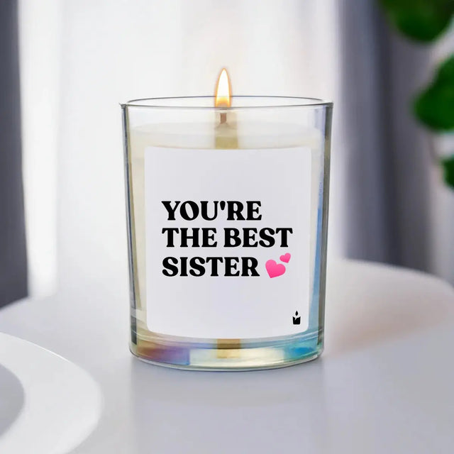 Duftkerze Rainbow Woody You're the best sister von ChattyCandles